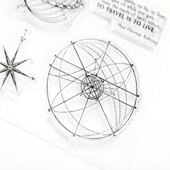 Travel The World Small Clear Stamp Set 4x4 inch by Wintertime Crafts {3}