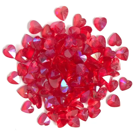 Buttons Galore Sparkletz&reg; Embellishments Bundle, Iridescent Diamonds, Hearts -18 Grams {4}