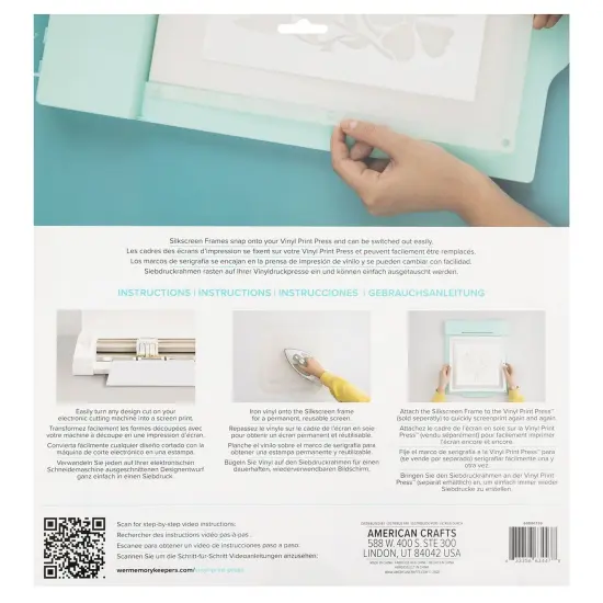 We R Memory Keepers Vinyl Print Press Silkscreen Frames 4/Pkg 60000730 {3}