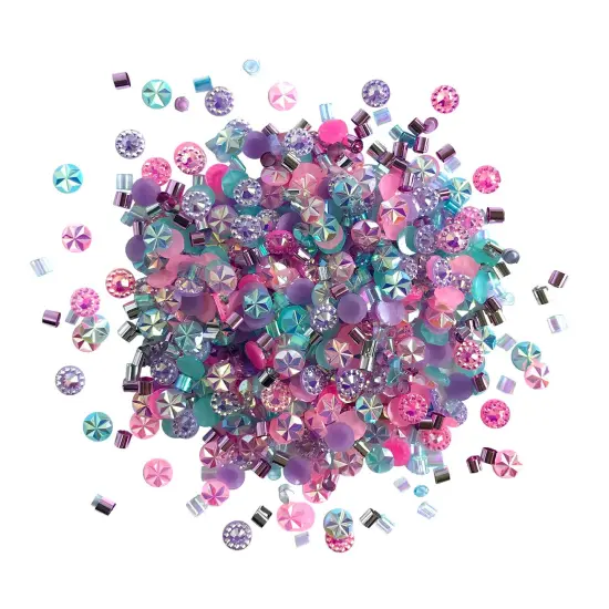 Buttons Galore Doo Dadz Embellishments, Flat Back Crystal Diamond Gems & Iridescent Sprinkles &ndash; Sassy {6}