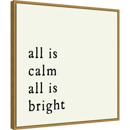 All is Calm by Amanti Art Portfolio 22-in. W x 22-in. H. Canvas Wall Art Print Framed in Gold {1}