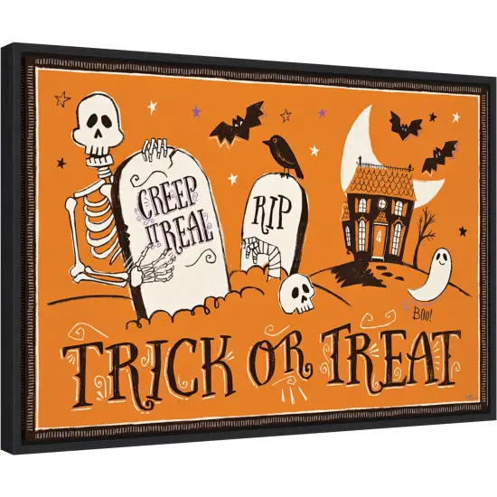 Spooktacular XI by Janelle Penner 23-in. W x 16-in. H. Canvas Wall Art Print Framed in Black {1}