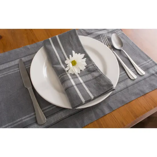DII Gray Chambray French Stripe Placemat (Set of 6) {4}