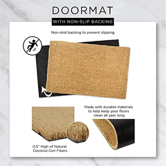 DII Rusty Orange Welcome Doormat {5}