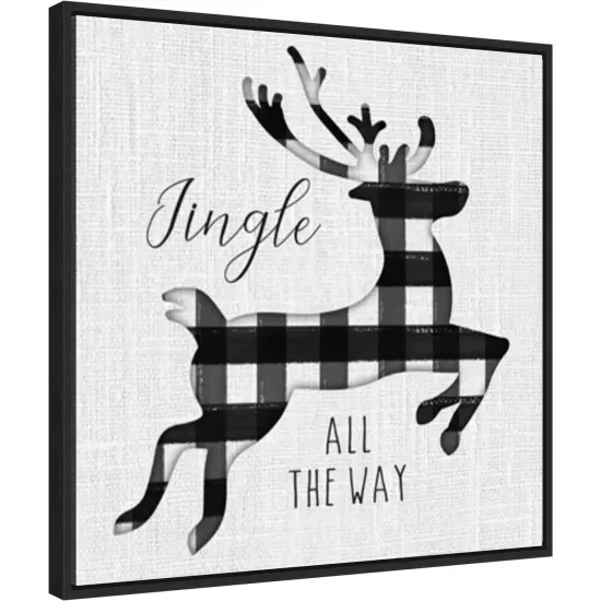 Winter Wonder I by Hartworks Studio 22-in. W x 22-in. H. Canvas Wall Art Print Framed in Black {1}