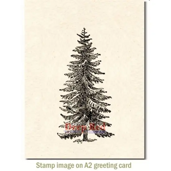 Deep Red Stamps Spruce Tree Rubber Stamp 2 x 4 inches {3}