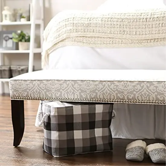 DII Polyester Bin Tri Color Black Rectangle Medium 16"x10"x12" {5}