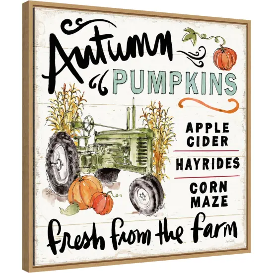 Harvest Times X by Anne Tavoletti 22-in. W x 22-in. H. Canvas Wall Art Print Framed in Natural {1}