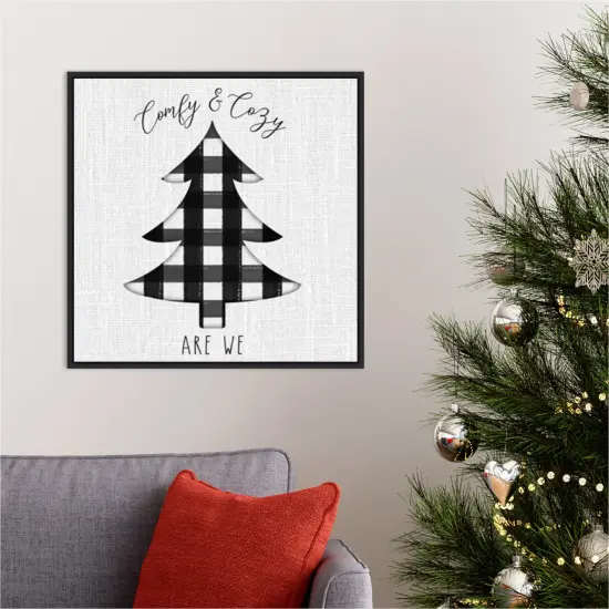 Winter Wonder II by Hartworks Studio 22-in. W x 22-in. H. Canvas Wall Art Print Framed in Black {5}