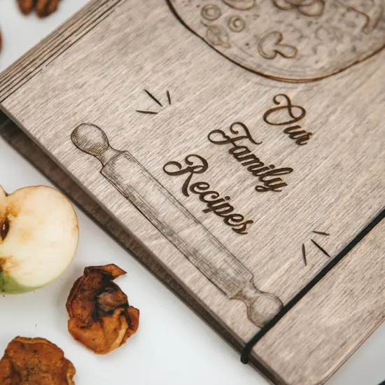 Recipe Book Binder, Custom Cookbook, Wooden Gifts for Her Anniversary, Father's Day Gift by Enjoy The Wood {4}