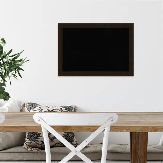 Black Cork Board (20 in. x 14 in.), Espresso Brown Wood Frame - Bulletin Board, Organization Board, Pin Board {4}