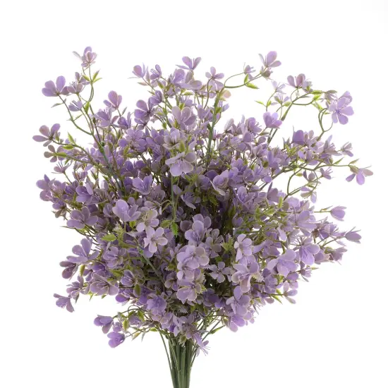 Grand Verde Forget-Me-Not Tall Artificial Flowers 29&rdquo; Long Stems Real-Touch Faux Bouquet, 5pcs Bundle Violet-Purple {3}