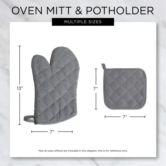 STORM BLUE TERRY OVEN MITT SET/2 {2}