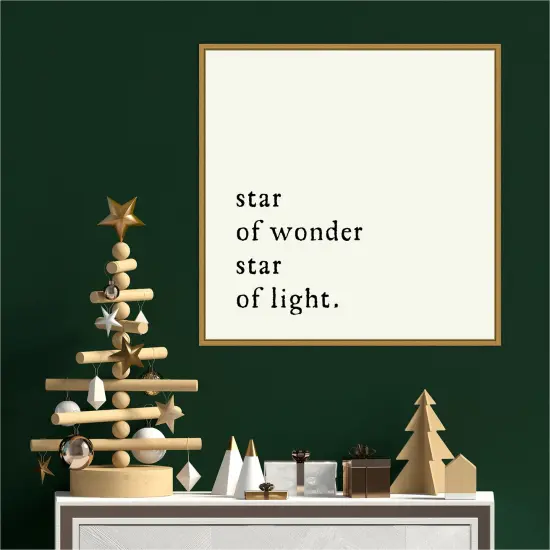 Star Of Wonder by Amanti Art Portfolio 22-in. W x 22-in. H. Canvas Wall Art Print Framed in Gold {4}