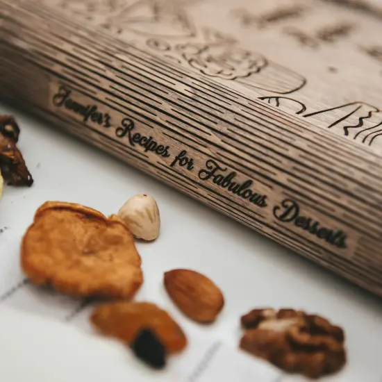 Wood Recipe Book, Recipe Binder, Custom Recipe Notebook, Family Cook Book by Enjoy The Wood {5}