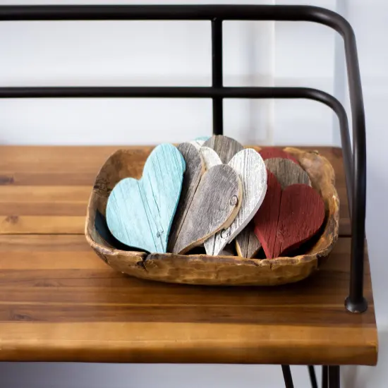 Rustic Farmhouse 6 in. Reclaimed Wood Heart White {3}