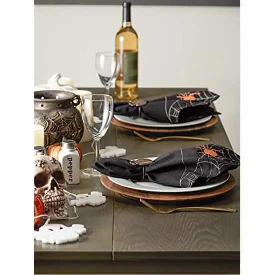 DII Spooky Spiderweb Embellished Napkin (Set of 4) {5}