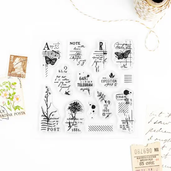 Mini Decorative Clear Photopolymer Stamps 4x4 inch by Wintertime Crafts {2}