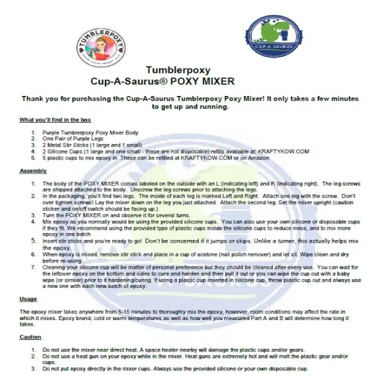 POXY MIXER- EPOXY MIXER by Tumblerpoxy {2}