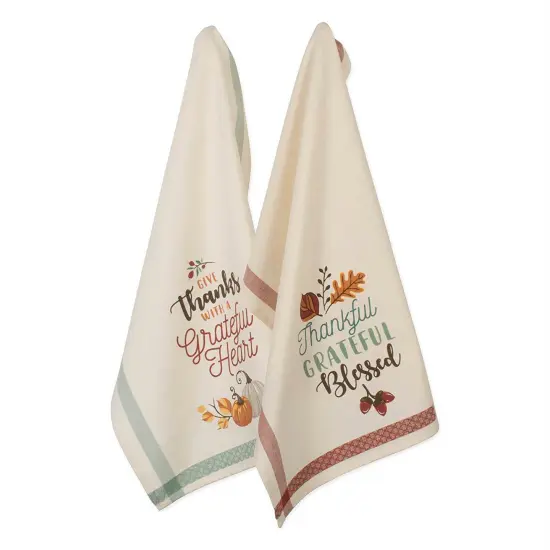 DII Assorted Grateful Fall Printed Dishtowel (Set of 2) {1}