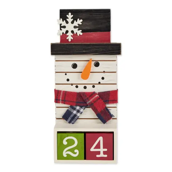 DII Square Snowman Tabletop Block Advent {1}