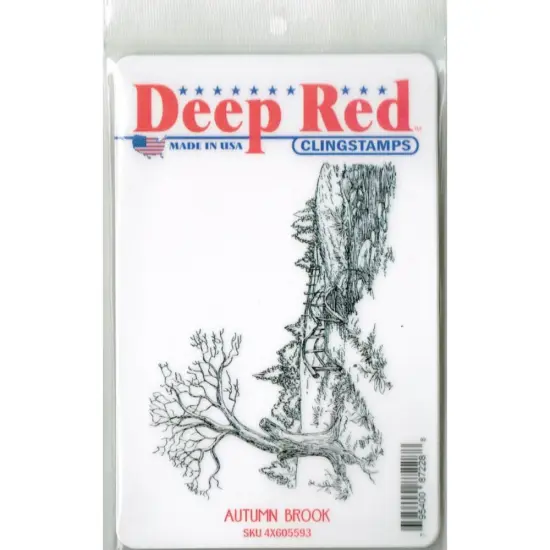 Deep Red Stamps Autumn Brook Rubber Stamp 4 x 3 inches {2}