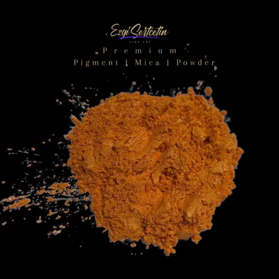 Premium Pigment Powder 50g | Authentic Unique & Bright Pearlescent Metallic and Neon Colors | Especially Formulated for Artwork, Resin, Slime, Plasticine and more by Ezgi Sertcetin Princeton orange {1}