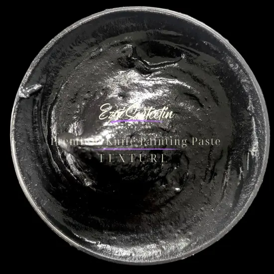 Premium Palette Knife Painting Paste|Modeling Paste|Texture Paste|Authentic Bright Colors|Ready to Use|Easy to Apply| 6oz by Volume|Ezgi Sertcetin Carbon black {1}