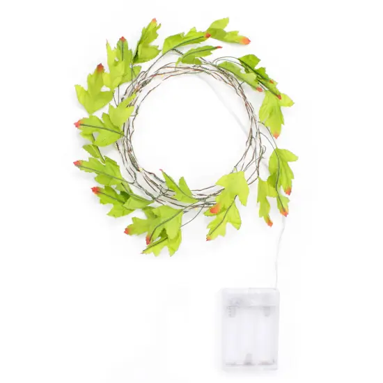 Perfect Holiday 20 LED Maple Leaf Fairy Lights - Battery Operated {4}