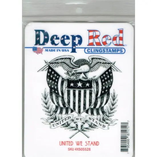 Deep Red Stamps United We Stand Rubber Stamp 3.1 x 3.1inches {2}