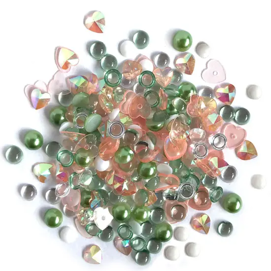 Buttons Galore Sparkletz&reg; Embellishments Bundle, Iridescent Diamonds, Half Pearls, Sequins & Seed Beads Aloha -50 Grams {3}
