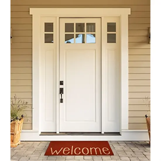 DII Rusty Orange Welcome Doormat {3}