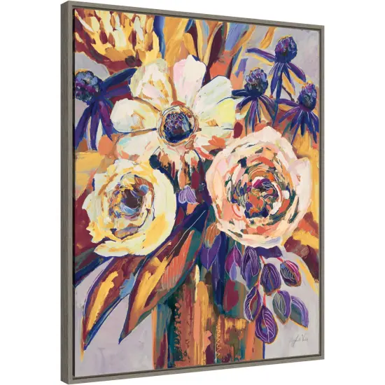 Fall Vision by Jeanette Vertentes 23-in. W x 28-in. H. Canvas Wall Art Print Framed in Grey {1}
