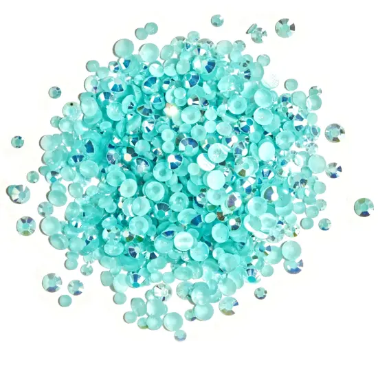 Buttons Galore and More Flat Back Jewelz Bundle in Pastel Iridescent Colors - Over 2000 Gems {2}