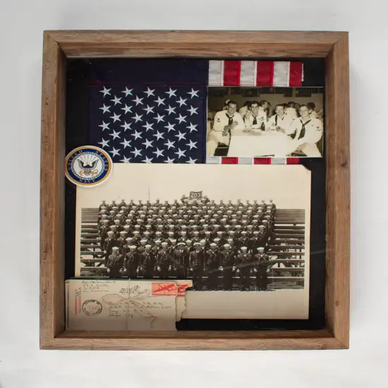 Rustic Farmhouse Reclaimed Wood Shadow Box Display Case {2}