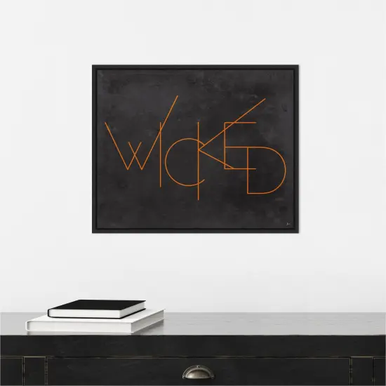 Haunted III Wicked by Jess Aiken 20-in. W x 16-in. H. Canvas Wall Art Print Framed in Black {4}