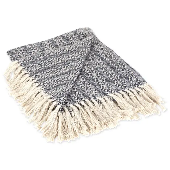 DII Taupe Slub Stripe Throw {1}