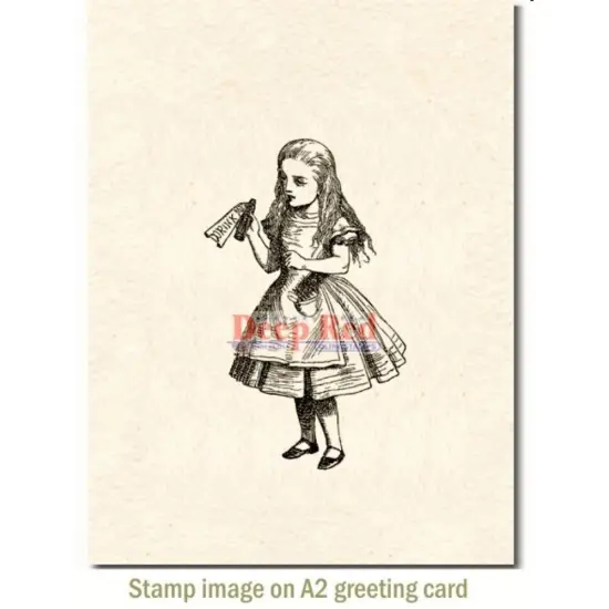 Deep Red Stamps Alice Potion Rubber Stamp 2.1 x 3.1inches {3}