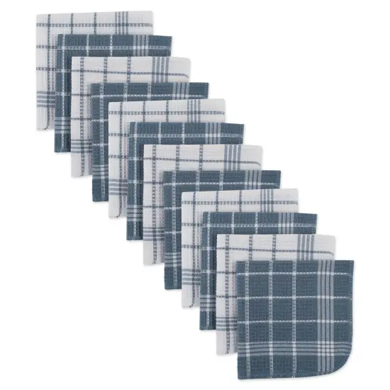 DII Paper Bin Geo DiamondNautical Blue Rectangle Small {1}