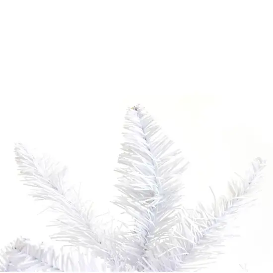 Perfect Holiday White Spruce Christmas Tree with Metal Stand {4}