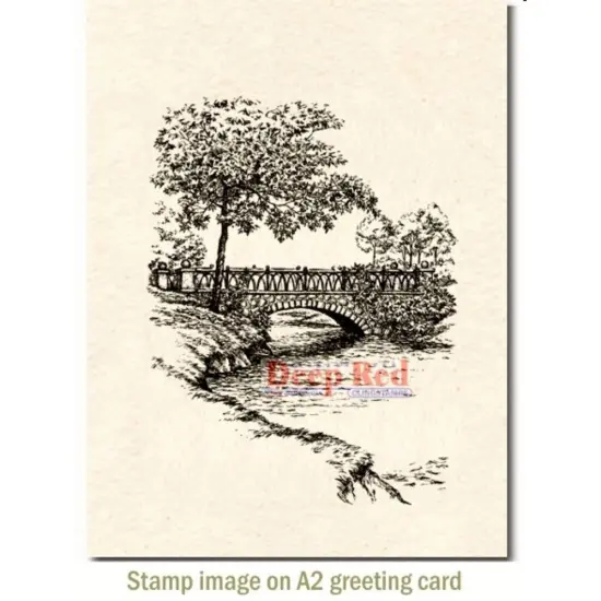 Deep Red Stamps Stone Bridge Rubber Stamp 3 x 4inches {3}