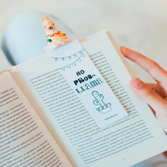 Lama Bookmark, Birthday Gift for Teen Girl, Cute Bookmark, Book Accessories, Bookmark for Woman {1}