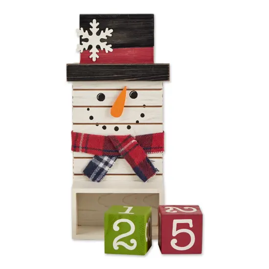 DII Square Snowman Tabletop Block Advent {2}