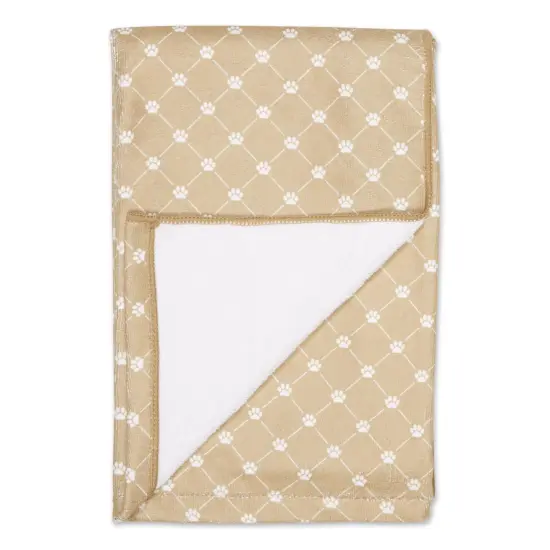 DII Taupe Printed Trellis Paw Pet Towel {2}
