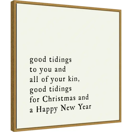 Good Tidings by Amanti Art Portfolio 22-in. W x 22-in. H. Canvas Wall Art Print Framed in Gold {1}