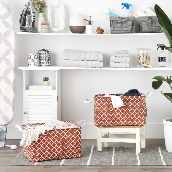 DII Stonewash Blue Large Oval Crochet Bath Mat {5}