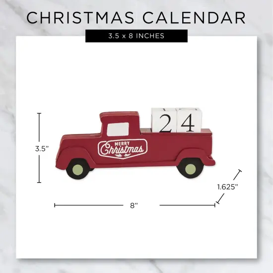 DII Christmas Tree Truck Tabletop Block Calendar {5}