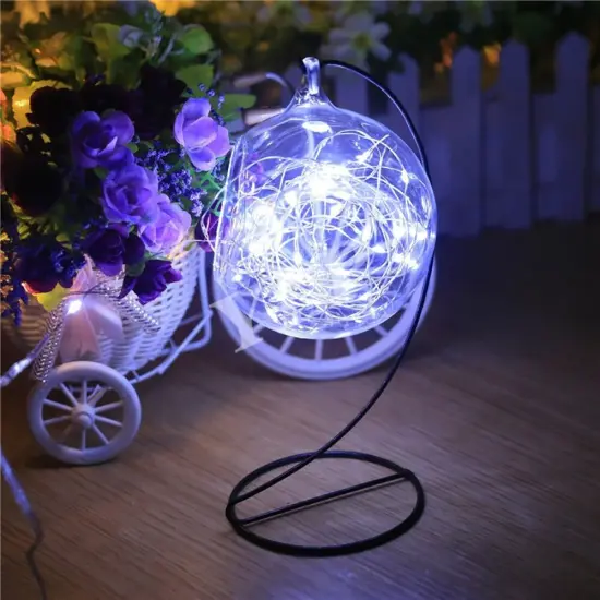 Perfect Holiday 40 LED Timer Silver Copper Fairy Light - White {1}