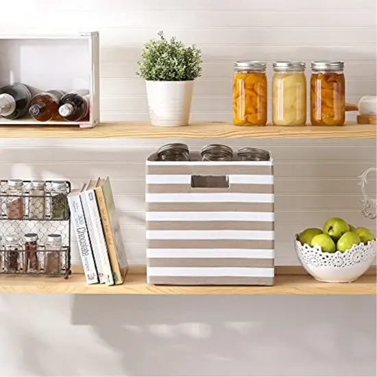 DII Metal Basket, Cool Gray Square,Medium 11x11x8 {4}