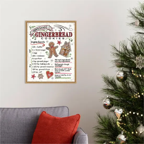 Christmas Treats VI by Anne Tavoletti 16-in. W x 20-in. H. Canvas Wall Art Print Framed in Natural {5}